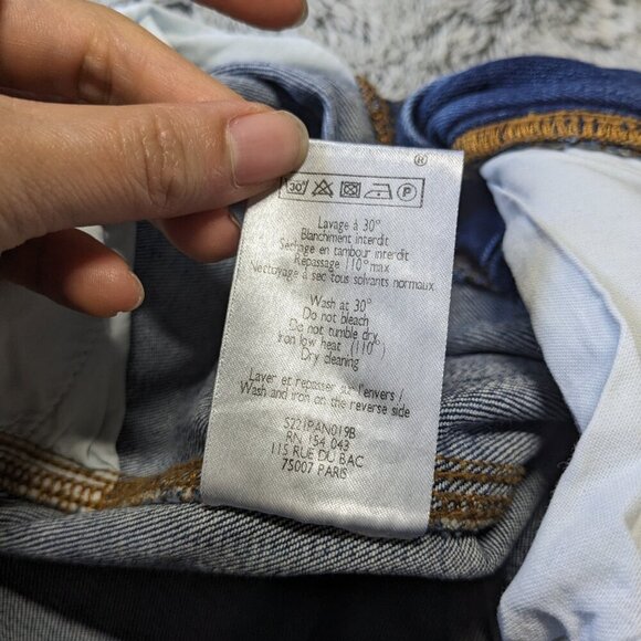 Sezane Blue Jeans Perfect Slim 7/8 Dark Blue Skinny Size 29 - Picture 13 of 13